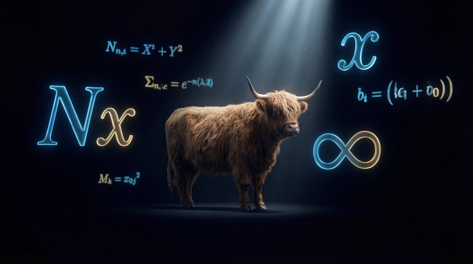 Conceito Abstrato da Vaca e Infinito