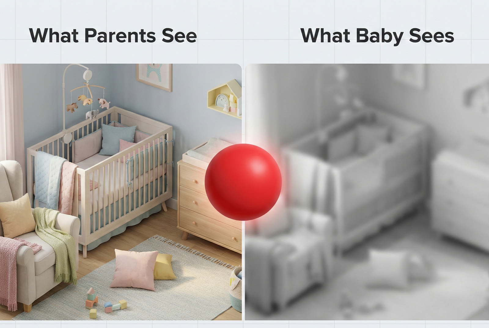 Gráfico Comparativo: Visão dos pais vs Visão do bebê