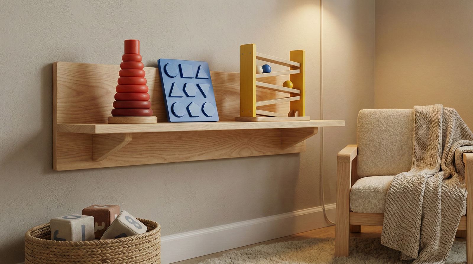 Quarto Ideal com zoneamento de cores